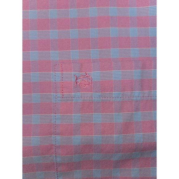 Southern Tide Intercoastal Pink Check Performance Shirt XL - Picture 6 of 7